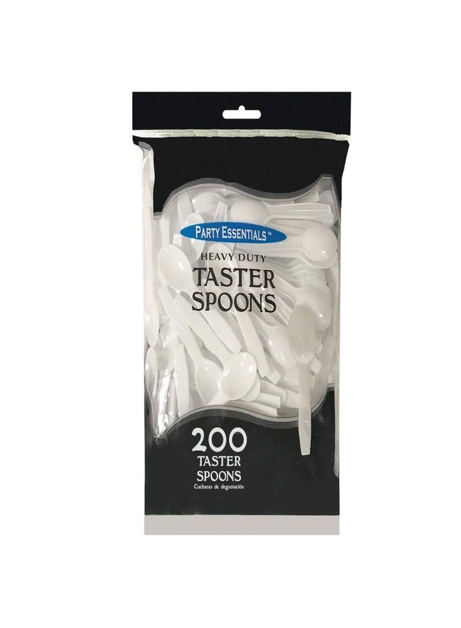 Party Essentials Plastic Disposable Gelato/Taster Spoons, 3", Pack of 200, White - Image 4