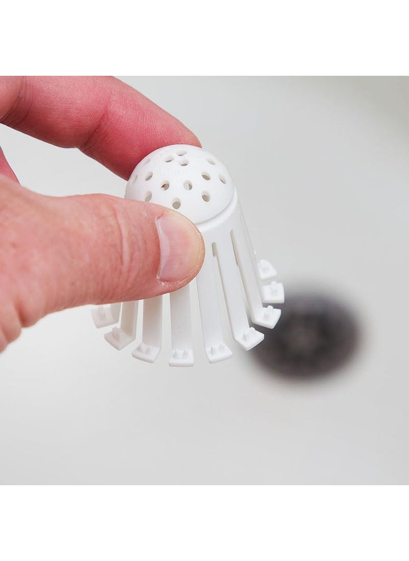 TubShroom TubShroom Toss 21pk Disposable Bath Tub Drain Strainers  Hair Catcher Snare for Shower Bathtub to Prevent Clogged Drains Traps Human and Pet Hair One Year Supply White  - Image 5