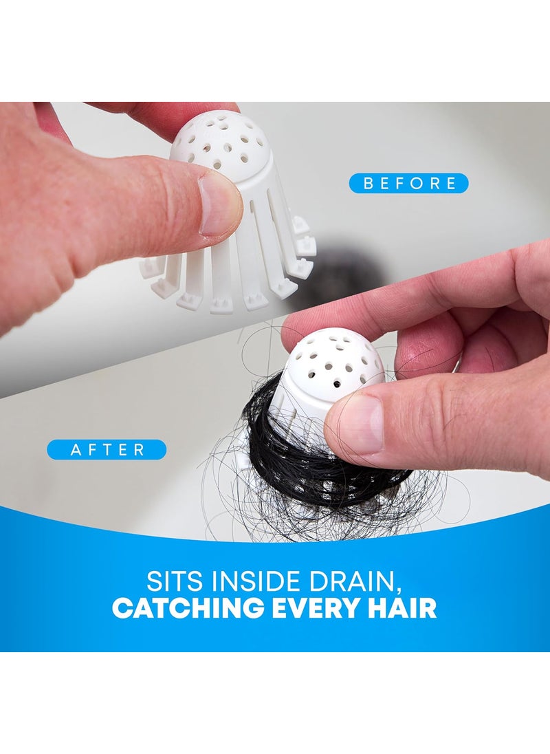 TubShroom TubShroom Toss 21pk Disposable Bath Tub Drain Strainers  Hair Catcher Snare for Shower Bathtub to Prevent Clogged Drains Traps Human and Pet Hair One Year Supply White  - Image 3
