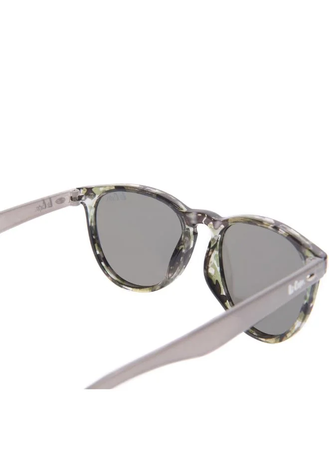 Lee Cooper Polarized Sunglasses Grey Frame Silver Mirror Mirror Lens 48mm  - LCK106C03