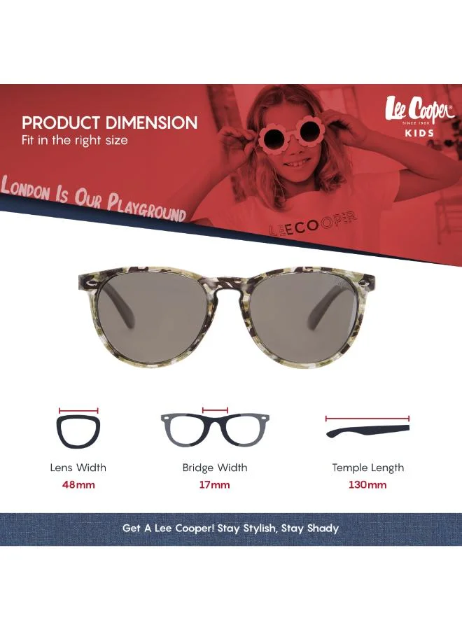 Lee Cooper Polarized Sunglasses Grey Frame Silver Mirror Mirror Lens 48mm  - LCK106C03