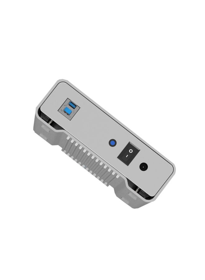 All Metal 3.5 Inch Hard Disk Box Typec/usb3.0 External Mechanical Sata Desktop 20T Mobile Hard Disk Box-Color:Usb3.0 (european Power Supply) - Image 3