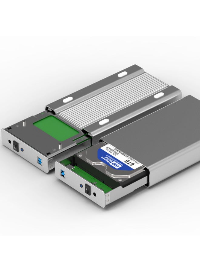 All Metal 3.5 Inch Hard Disk Box Typec/usb3.0 External Mechanical Sata Desktop 20T Mobile Hard Disk Box-Color:Usb3.0 (european Power Supply) - Image 4