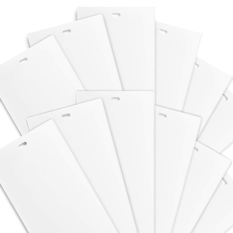 DALIX White Vertical Replacement Blinds Slats Sliding Door Window Patio (12 Pack) - Image 1