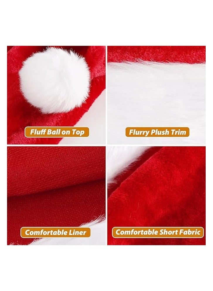 قبعة عيد الميلاد قبعة سانتا كلوز للأطفال والكبار قبعة عطلة عيد الميلاد المخملية المريحة هدية عيد الميلاد زينة عيد الميلاد - Image 2