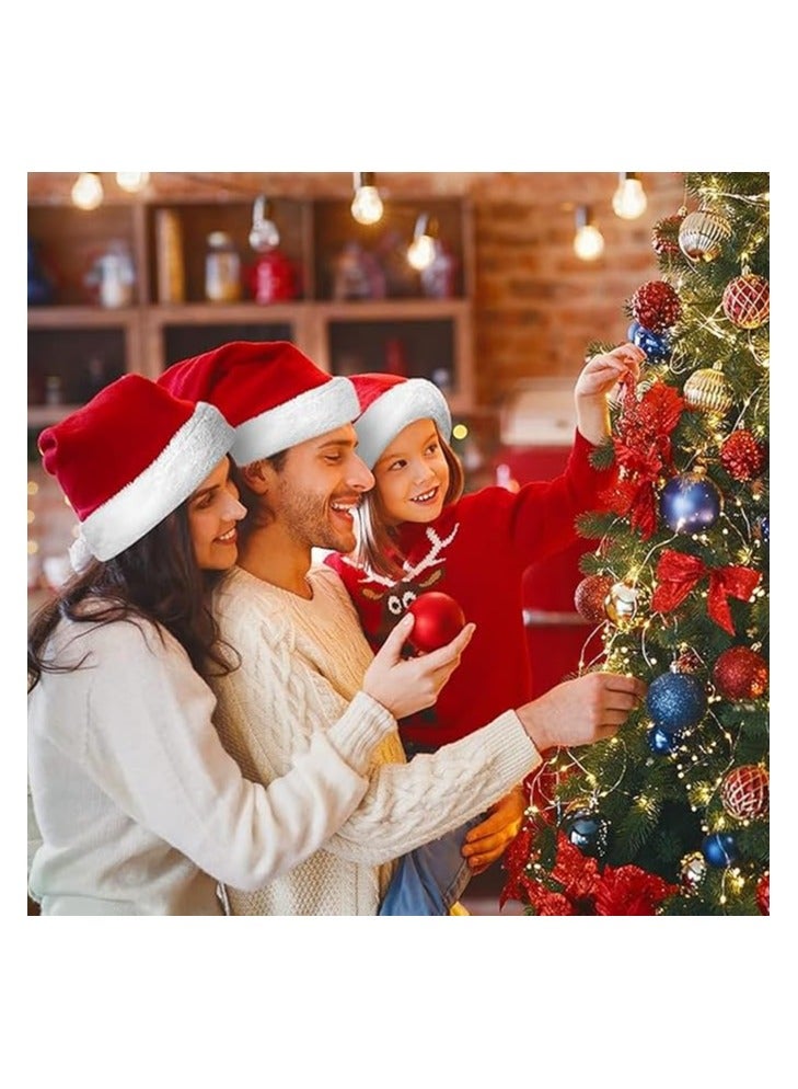 قبعة عيد الميلاد قبعة سانتا كلوز للأطفال والكبار قبعة عطلة عيد الميلاد المخملية المريحة هدية عيد الميلاد زينة عيد الميلاد - Image 3