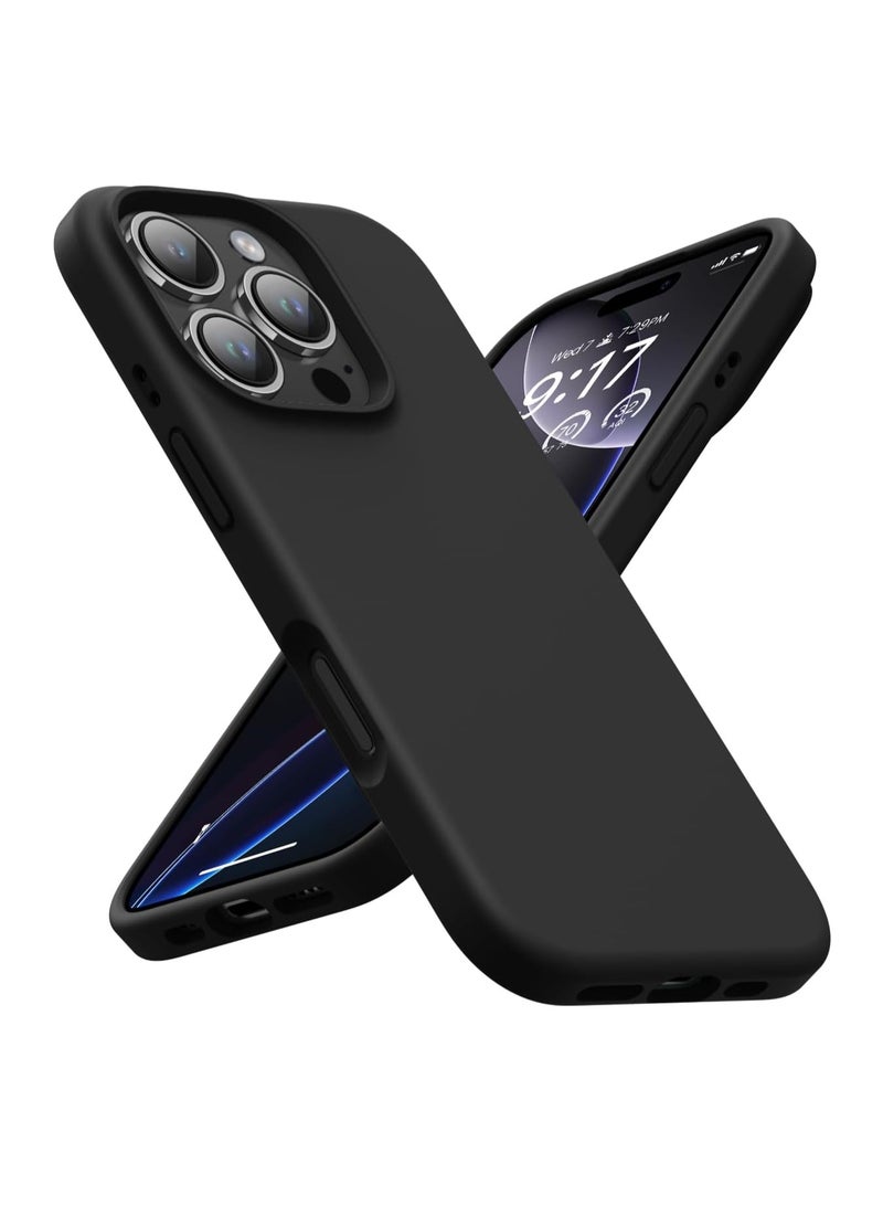 DUSALA iPhone 16 Pro Case, Liquid Silicone Phone Case for iPhone 16 Pro 6.3 Inch, Colorful Silky-Soft Protective Cover (Black) - Image 1