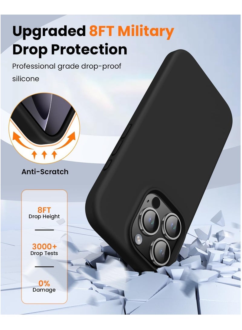 DUSALA iPhone 16 Pro Case, Liquid Silicone Phone Case for iPhone 16 Pro 6.3 Inch, Colorful Silky-Soft Protective Cover (Black) - Image 5