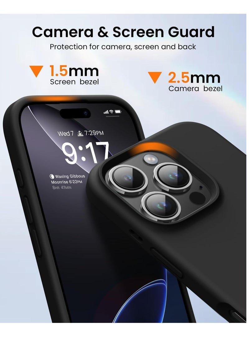 DUSALA iPhone 16 Pro Case, Liquid Silicone Phone Case for iPhone 16 Pro 6.3 Inch, Colorful Silky-Soft Protective Cover (Black) - Image 4