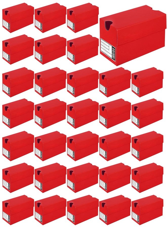 Foxtell 36 Pack Mini Sneaker Boxes for Party Favors 4.7 x 2.5 x 2 Inch Mini Shoe Gifts Boxes for Candies Cookies Snacks Sports Small Gift Case with Label for Wedding , Holiday, Birthday Party Favor (Red) - Image 1
