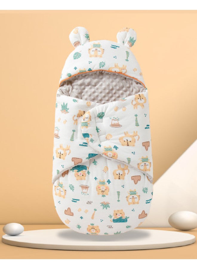 YISHUANGER Anti-kick Sleeping Bag For Spring, Autumn, And Winter, Newborn Baby Boy And Girl Cocoon-style Home And Outing Anti-startle - Image 1