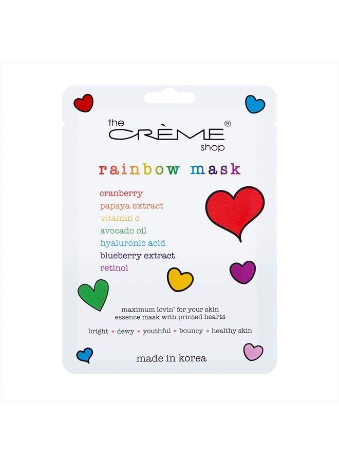 The Crème Shop Korean Skincare Rainbow Face Sheet Mask for Bright, Dewy, Youthful, Bouncy, Healthy Skin - 3 Pack - Image 3