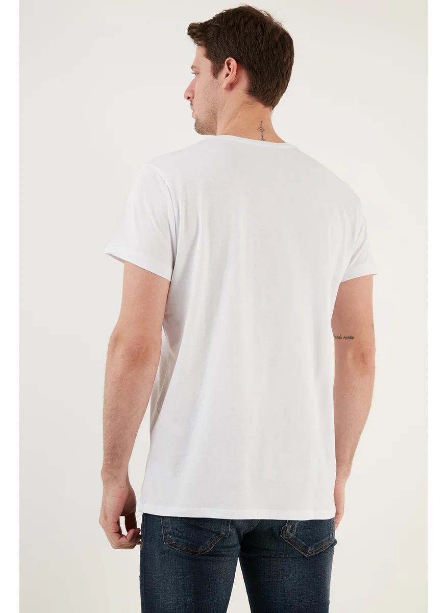 Buratti Cotton Printed Slim Fit Crew Neck T Shirt Men's T Shirt 541BLACKCOLOUR