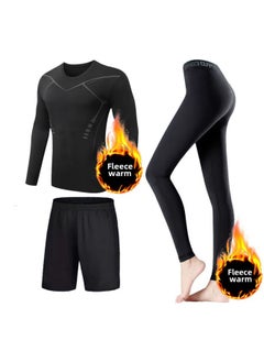 Swimsuit Women's Split Large Size Conservative Swimming Trunks For Chubby Girls Long-sleeved Trousers For Students Sunscreen Diving Suit-Color:Women-sci-fi Three-piece (plus Velvet)-Size:3XL