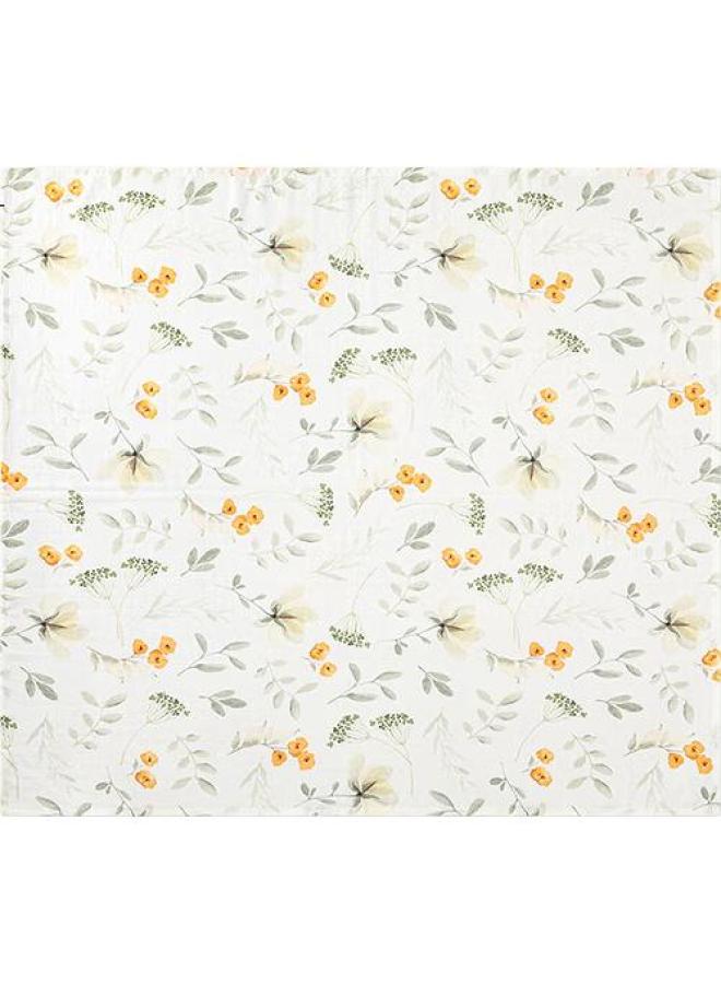 Yeehoo Baby Bath Towel Bamboo Cotton Antibacterial Absorbent Bath Towel Baby Bath Towel Large Size Full Printed Leaf 115*115Cm - Image 2