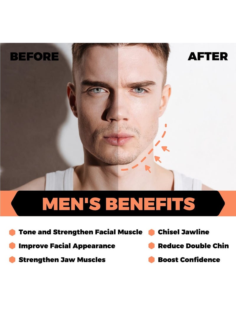 Y&D SYOSI Jawline Exerciser for Men Women, Jaw Trainer, Silicone Facial Sculpting Jawline, Reduce Double Chin, Face Neck Toning, Strengthen Muscles, Tighten Skin and (Black, 55lb) - Image 5