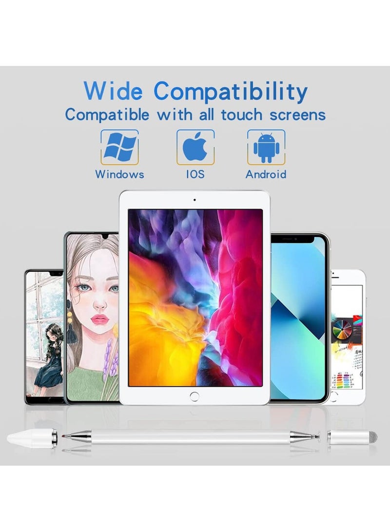 Stylus for iPad, Stylus Magnetic Disc Universal Stylus Pens Touch Screens for Apple/iPhone/iPad pro/Mini/Air/Android/Microsoft/Surface All Capacitive Touch Screens - White - Image 2