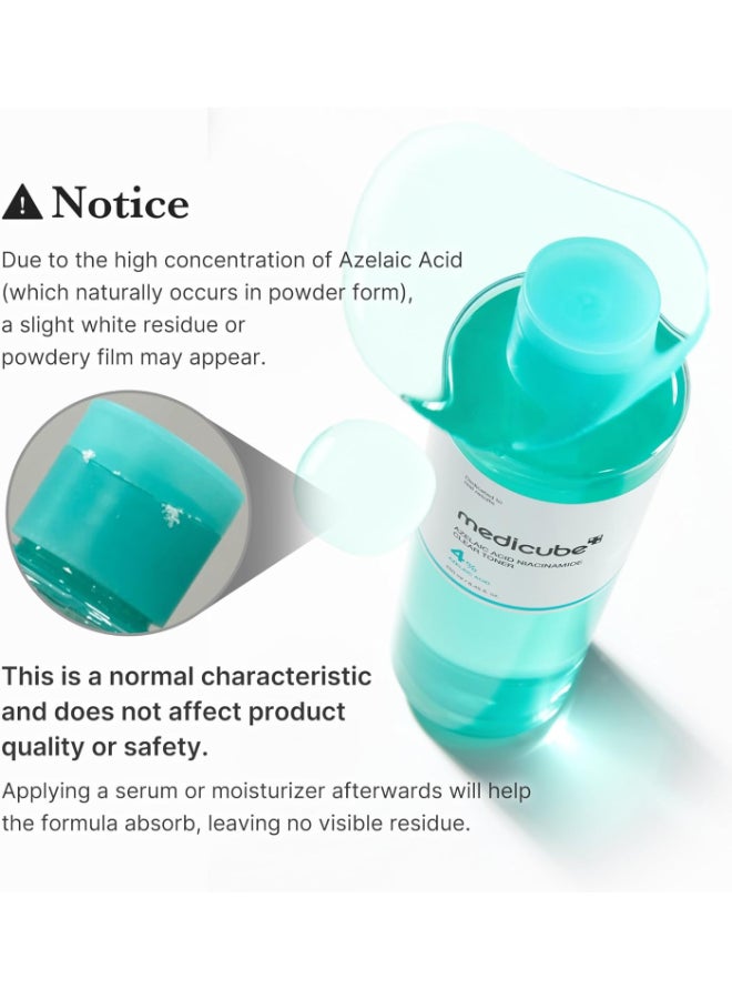 Medicube Azelaic Acid Niacinamide Clarifying Toner 4% Azelaic Acid 2% Niacinamide Soothing Daily Toner 250ml - Image 5