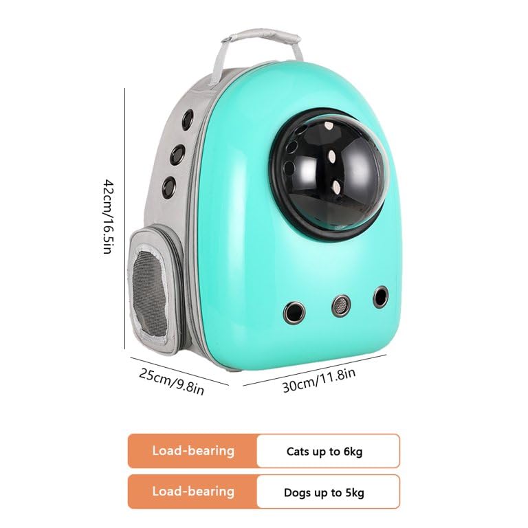 VAYINATO ® Astronaut Space Bubble (Olive Green-Color) Portable Pet Backpack Travel Carrier, Waterproof, Breathable Outdoor Transport for Cat and Small Dog Mutil Colors to Choose by Petzlifeworld - Image 4