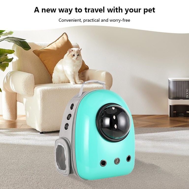 VAYINATO ® Astronaut Space Bubble (Olive Green-Color) Portable Pet Backpack Travel Carrier, Waterproof, Breathable Outdoor Transport for Cat and Small Dog Mutil Colors to Choose by Petzlifeworld - Image 5