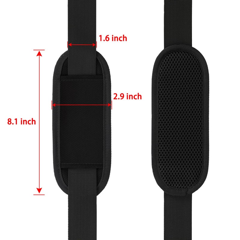 Taygeer Taygeer Shoulder Strap, 52" Universal Replacement Laptop Shoulder Strap Luggage Duffel Bag Strap Adjustable Comfortable Belt with Metal Hooks for Briefcase Computer Messenger Bag Laptop Case, Black  - Image 3