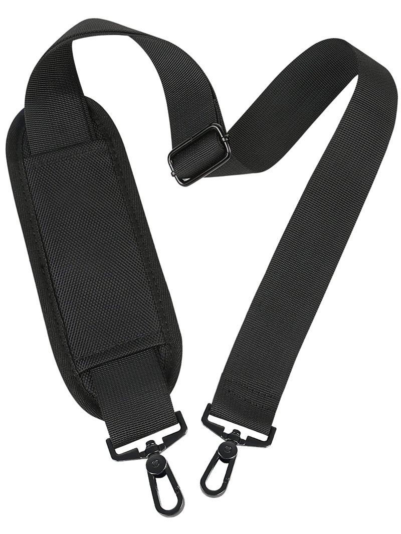 Taygeer Taygeer Shoulder Strap, 52" Universal Replacement Laptop Shoulder Strap Luggage Duffel Bag Strap Adjustable Comfortable Belt with Metal Hooks for Briefcase Computer Messenger Bag Laptop Case, Black  - Image 1