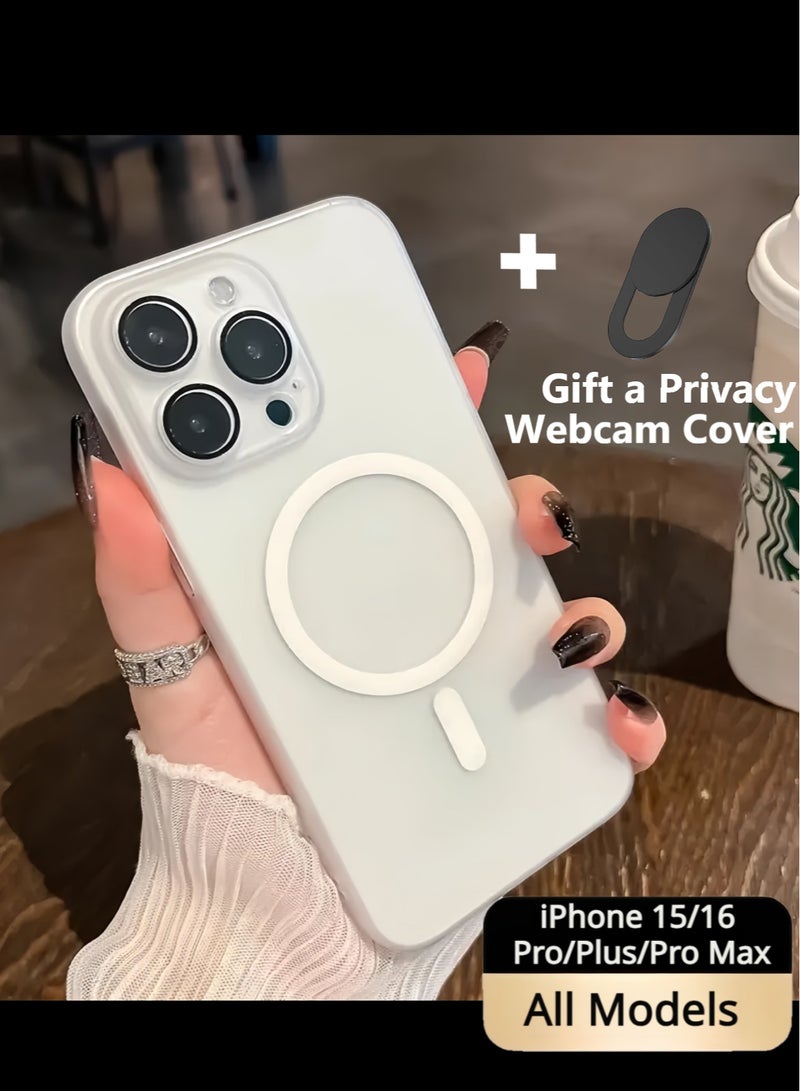 iPhone 15 Pro Case Magsafe Frosted Case With a Camera Cover,Anti Fingerprint Case,Compatible With Ugreen Car Holder,Anker Car Holder,Ugreen Magsafe,Anker Magsafe,Apple Magsafe Wallet,Card Holder For iPhone Case - Image 2