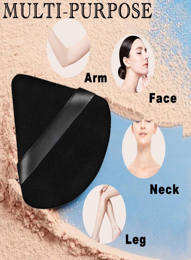 ZZJKeep 8 Pieces Triangle Powder Puff with 4 Travel Cases, Triangle Makeup Puff, Reusable Velour Makeup Sponge Blending Puff for Loose Powder and Foundation, Beauty Makeup Tools (4 colors) - Image 4