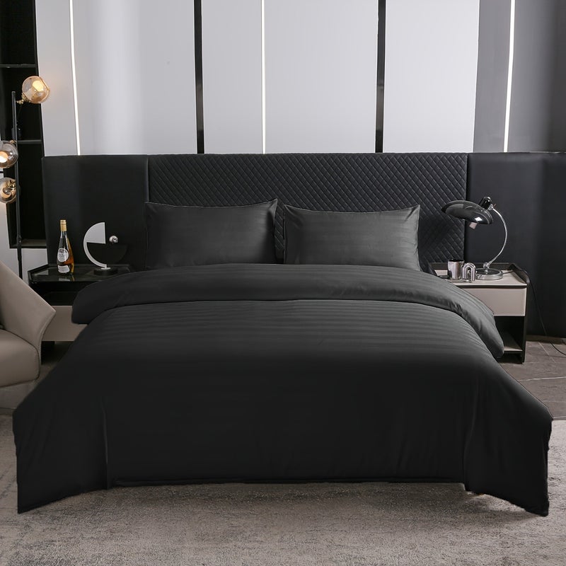 All-Season Cool And Skin-Friendly Satin Duvet Cover Soft Breathable Comfortable Duvet Cover Suitable for Bedrooms And Guest Rooms (One Duvet Cover Solely) - Image 1
