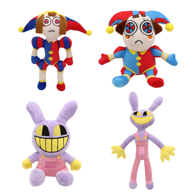 SAJISP The Amazing Digital Circus Plush4pcs Pomni Plushies Toy Gift Cute Stuffed Figure Doll for Kids and Adults Birthday Halloween Christmas Choice for Boys Girls - Image 2