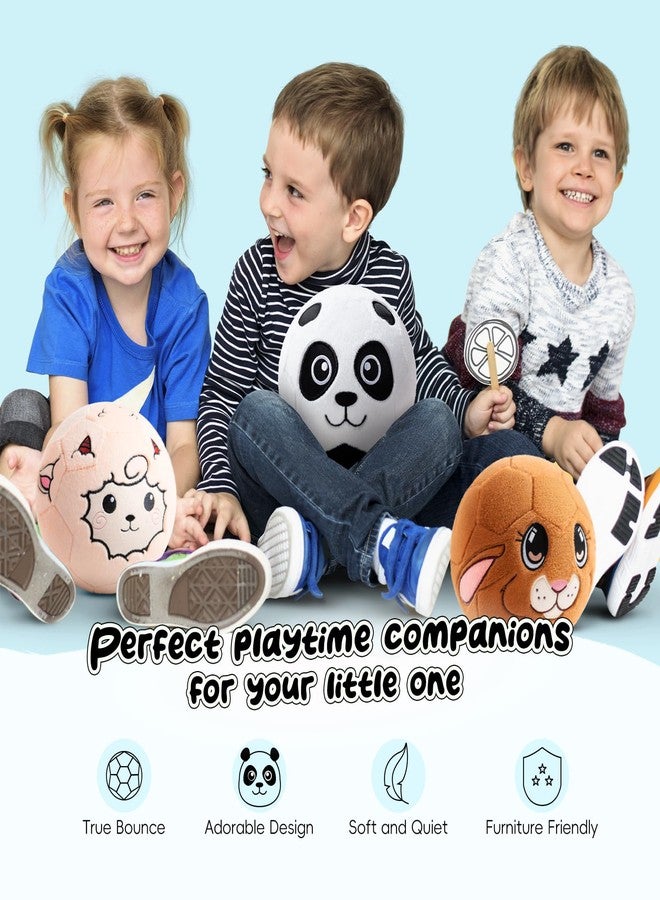 VangeBow Silent Indoor Soccer Balls for Toddlers 1-3, Inflatable Soft Plush Baby Toddler Soccer Ball Toys Gifts for 1 2 3 4 5 Year Old Boy Girl First Birthday Gift (Panda, Pump Include) - Image 2