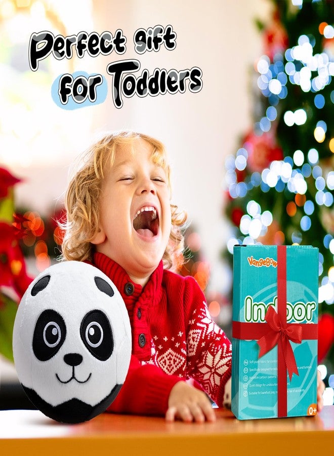 VangeBow Silent Indoor Soccer Balls for Toddlers 1-3, Inflatable Soft Plush Baby Toddler Soccer Ball Toys Gifts for 1 2 3 4 5 Year Old Boy Girl First Birthday Gift (Panda, Pump Include) - Image 4