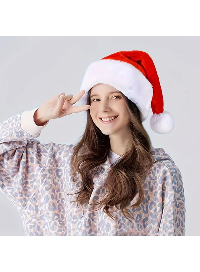 Red Christmas Hat For Adults Winter Holiday New Year Party Decorations Gift Costume School Supplies - Image 5