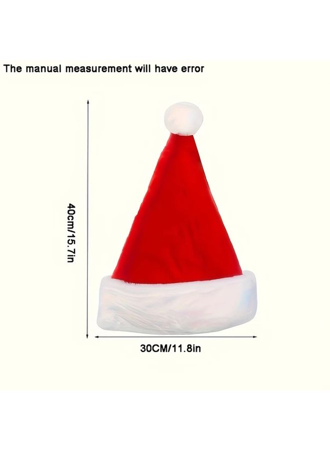 Red Christmas Hat For Adults Winter Holiday New Year Party Decorations Gift Costume School Supplies - Image 2