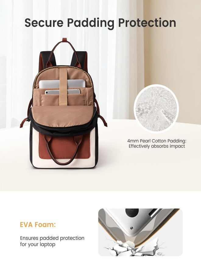 LOVEVOOK Laptop Backpack for Women - Stylish Work Backpack with Large Cup Holder, Waterproof College Teacher Backpack, Beige-khaki, 15.6 Inch, Modern - Image 5