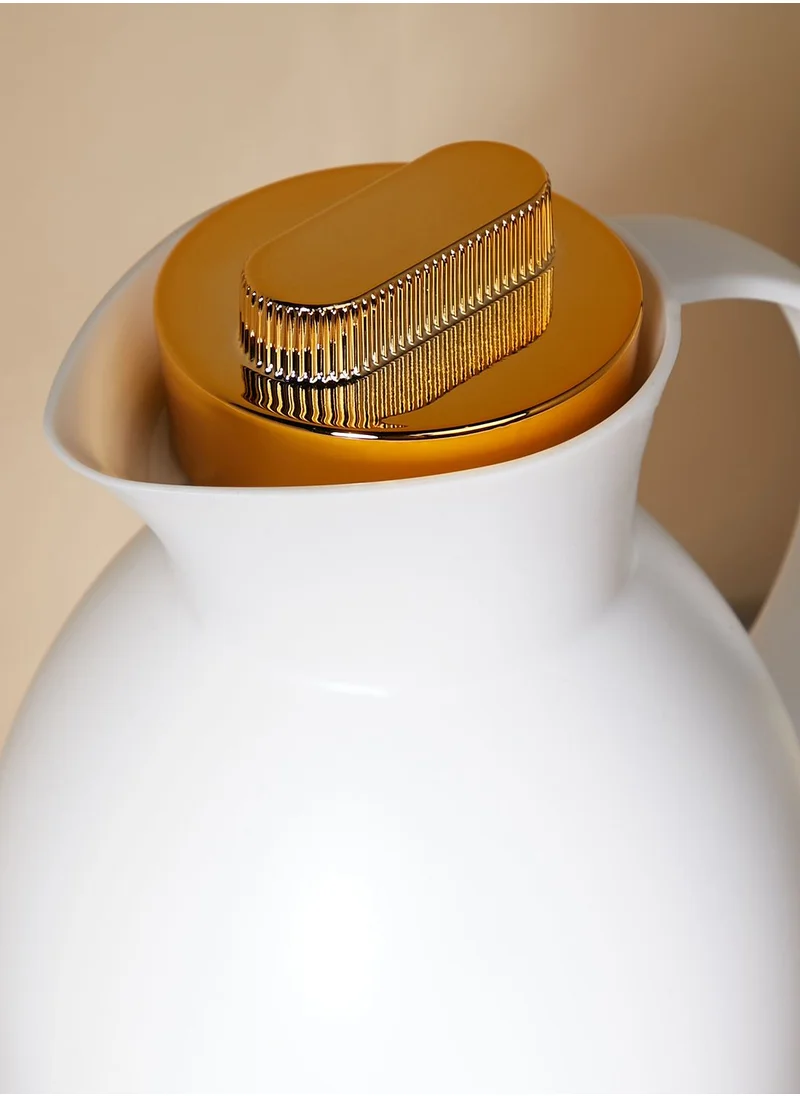 Nimah White & Gold Coffee Flask