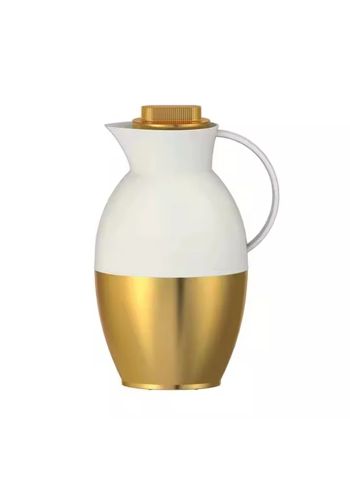 Nimah White & Gold Coffee Flask