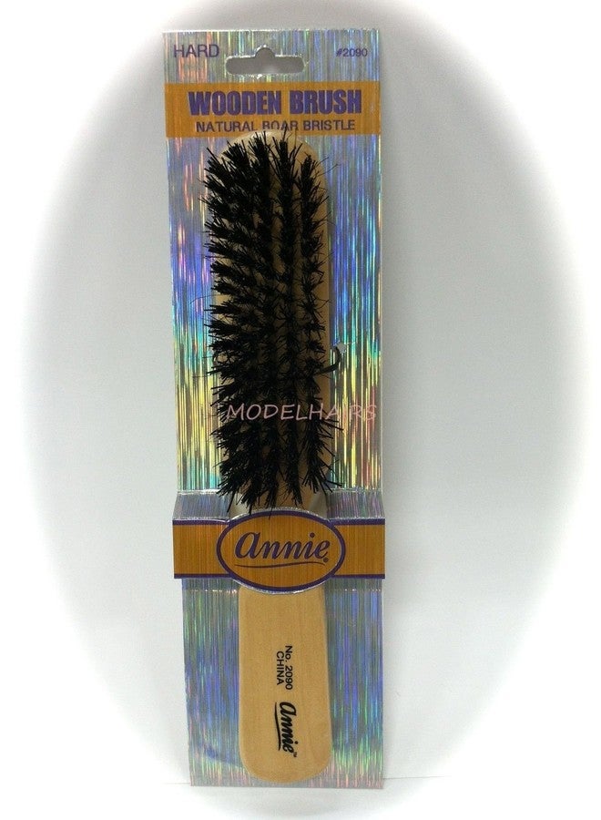 Annie Wooden Brush Natural Boar Bristle #2090- Hard