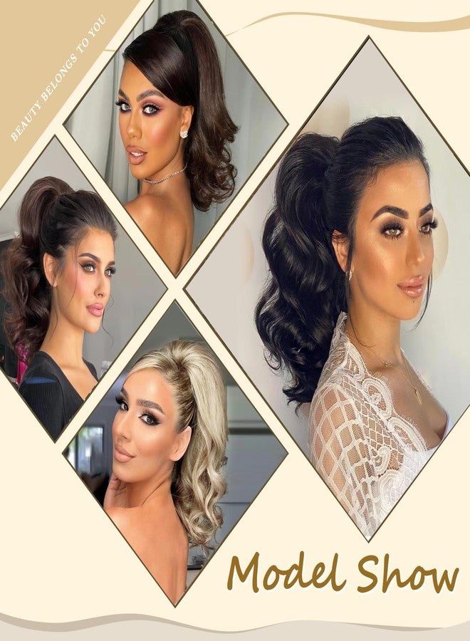 ريتزكارت وصلة شعر بمشبك، طولها 12 بوصة، شعر قصير مموج صناعي، ذيل حصان للنساء، ذيل حصان مجعد بمشبك آمن، قطعة شعر طويلة ذات مظهر طبيعي لسهولة التصفيف (1B) - Image 4