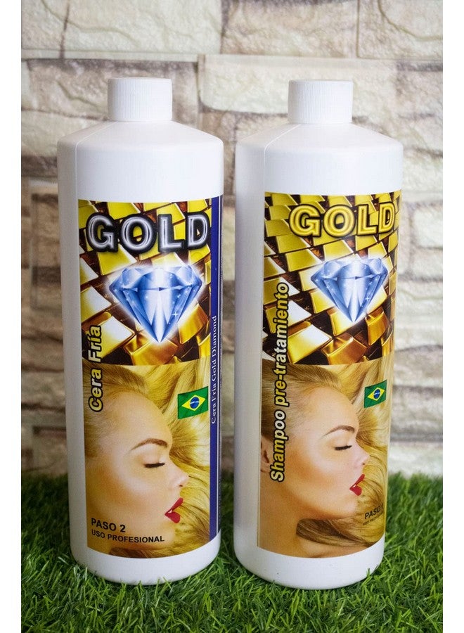 KERA FRUIT Cirugia Capilar Cera Fria Gold Diamond Azul Con Shampoo 500 Ml (Keratina Ultra Fuerte) Para Cabello Grueso - Image 3