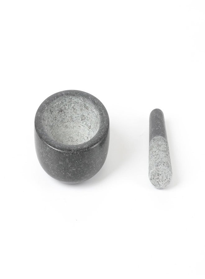 HAWOK Mini Mortar and Pestle Dia. 3.7 inch Set Black… - Image 4