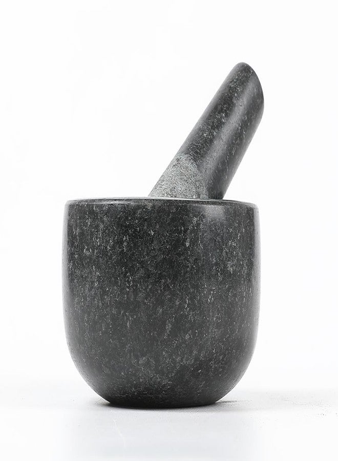 HAWOK Mini Mortar and Pestle Dia. 3.7 inch Set Black… - Image 3