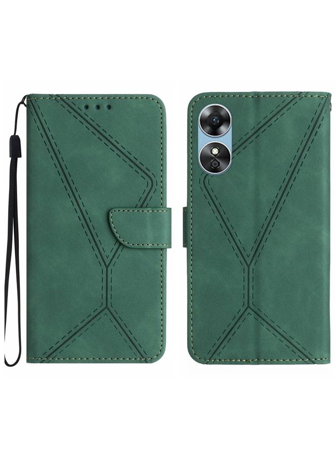 اس-توب جراب لهاتف OPPO A17 / A17K مصنوع من الجلد المنقوش - Image 1