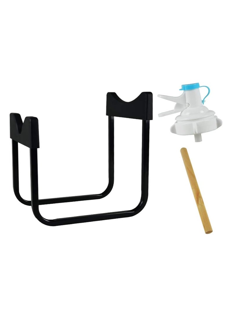 DubaiGallery Drink Dispenser Storage Stand Valve Rack Holder U-Shaped Black - Image 2