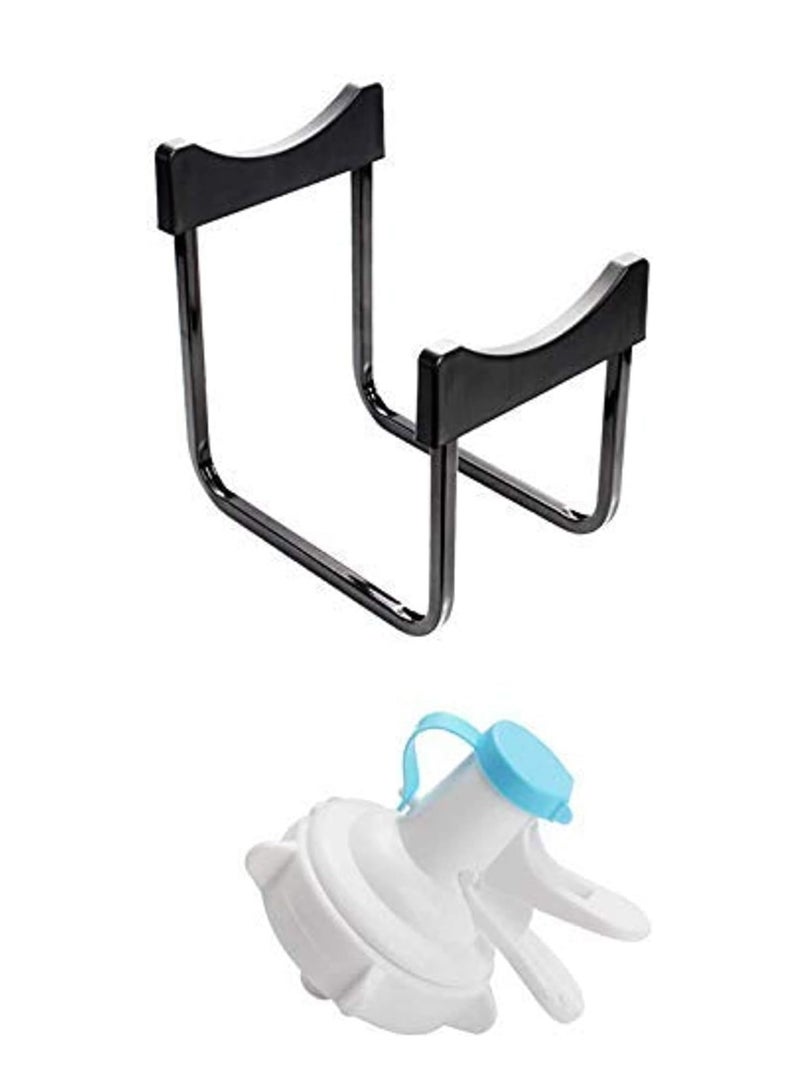 DubaiGallery Drink Dispenser Storage Stand Valve Rack Holder U-Shaped Black - Image 3