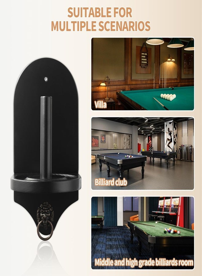 HMQQ Billiards Accessories: Wall Mounted Pool Chalk Holder, with a Natural Wood, Black Finish - Image 5