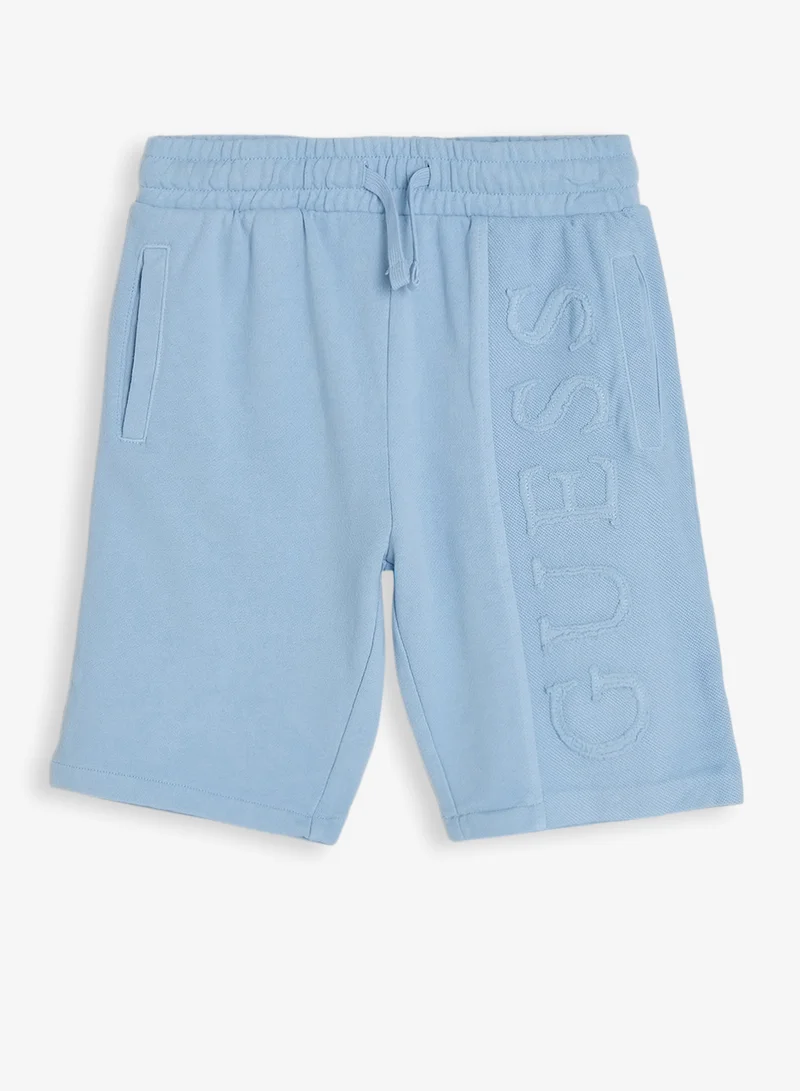 GUESS Youth Logo Drawstring Casual Shorts