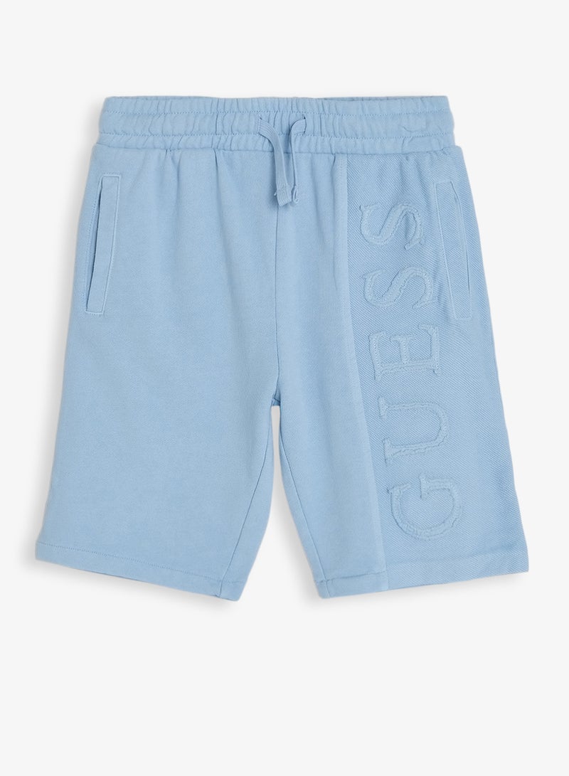 GUESS Youth Logo Drawstring Casual Shorts - Image 1