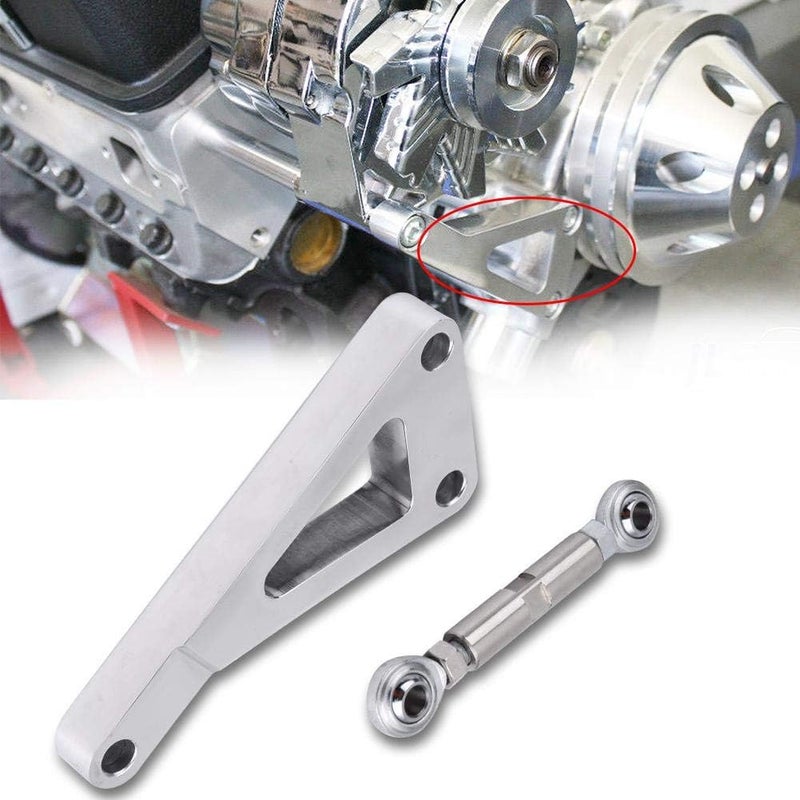 woobles Polished Billet Aluminum Alternator Bracket Kit Set PCE232 1002 - Image 2