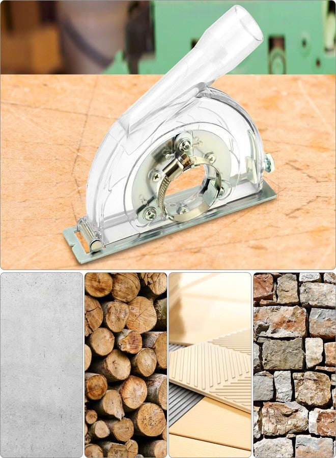 QWORK Cutting Dust Shroud for Angle Grinder 4-1/2" to 5", Transparent Cutting Dust Shroud Grinding Cover, Angle Grinder Dust Collection Attachment - Image 4